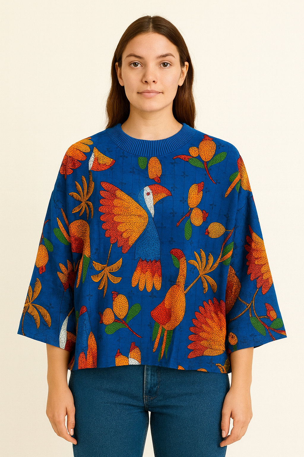 Blusa Estampada Tropical