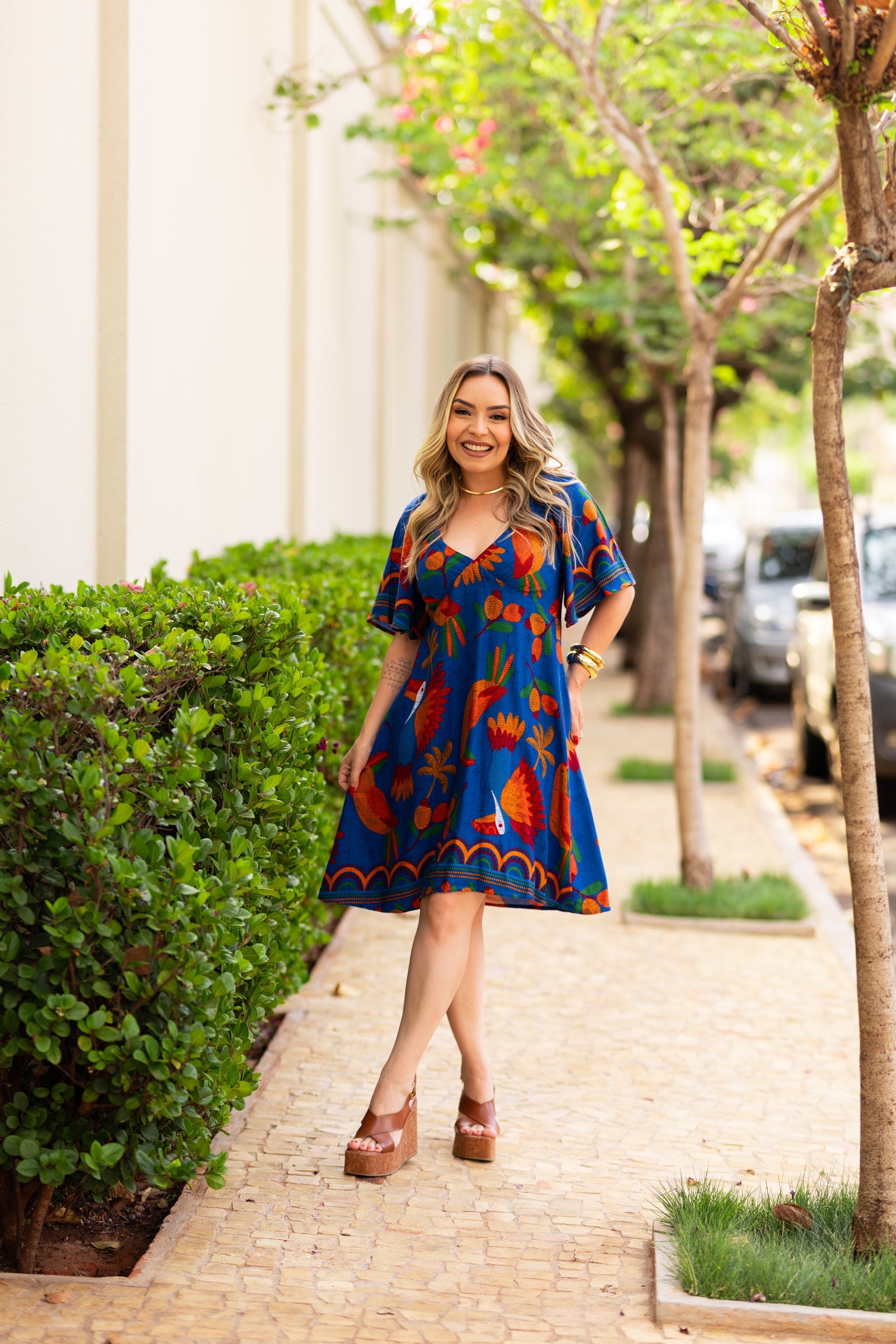 Vestido Curto Noite Tropical