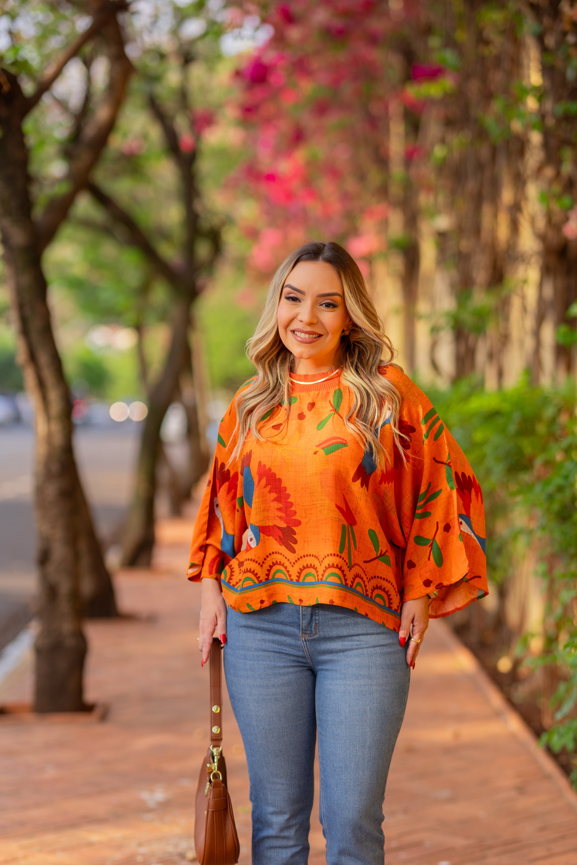 Blusa Estampada Tropical