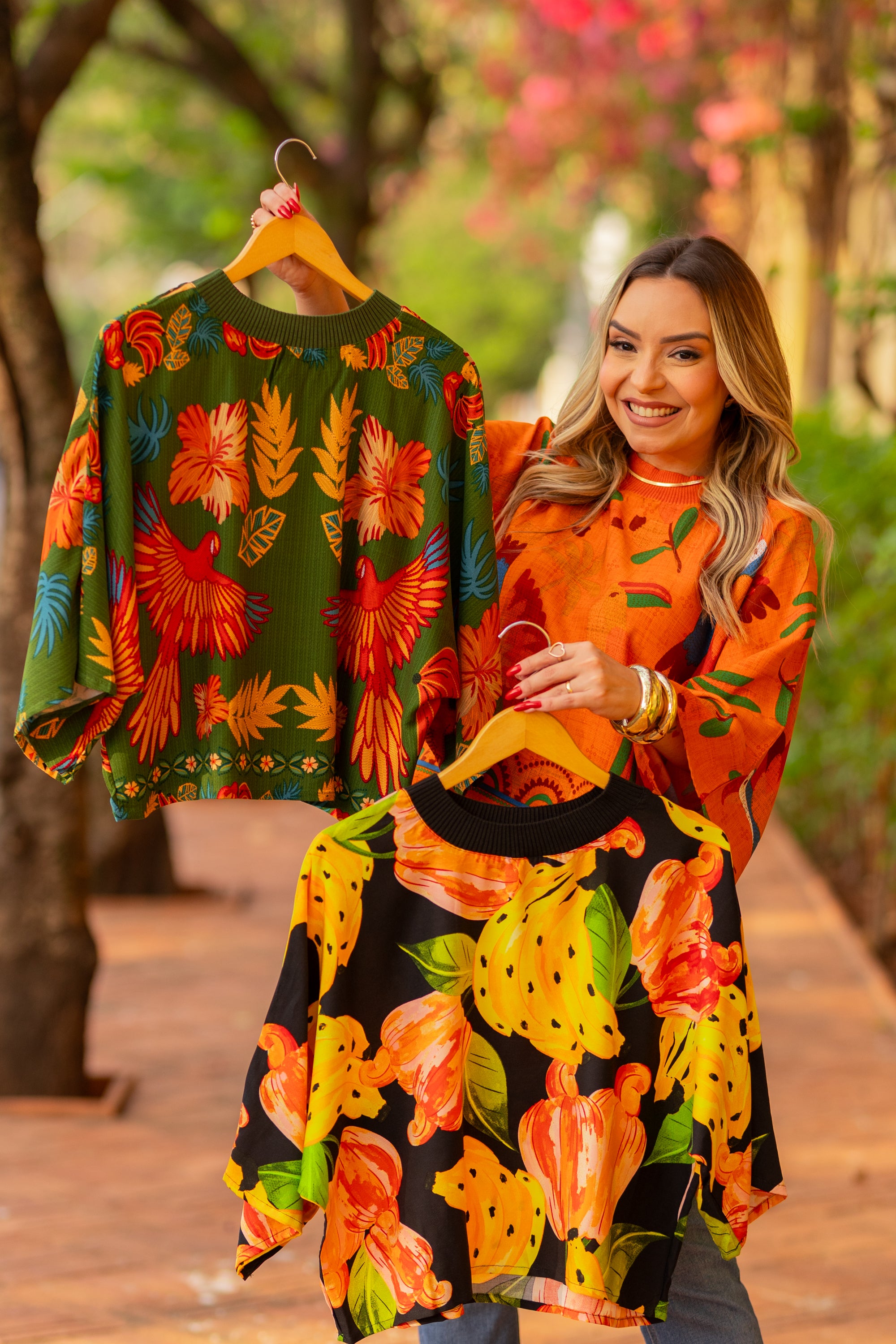 Blusa Estampada Tropical