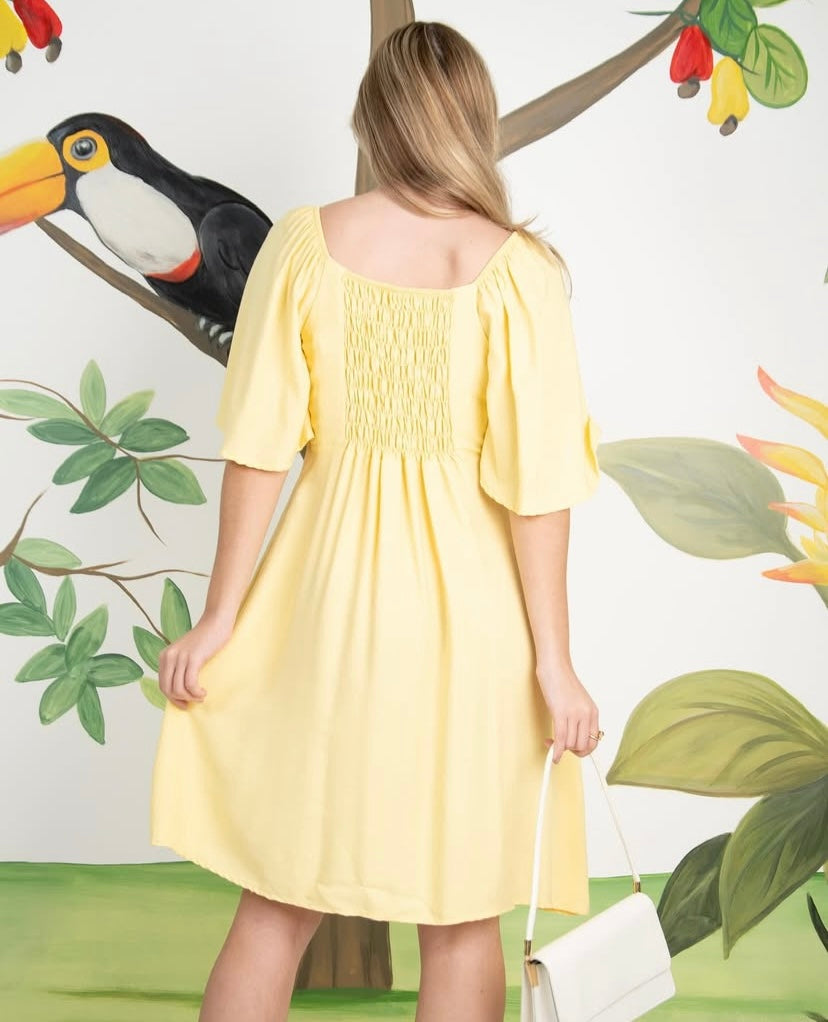 Vestido Curto Yellow Dream