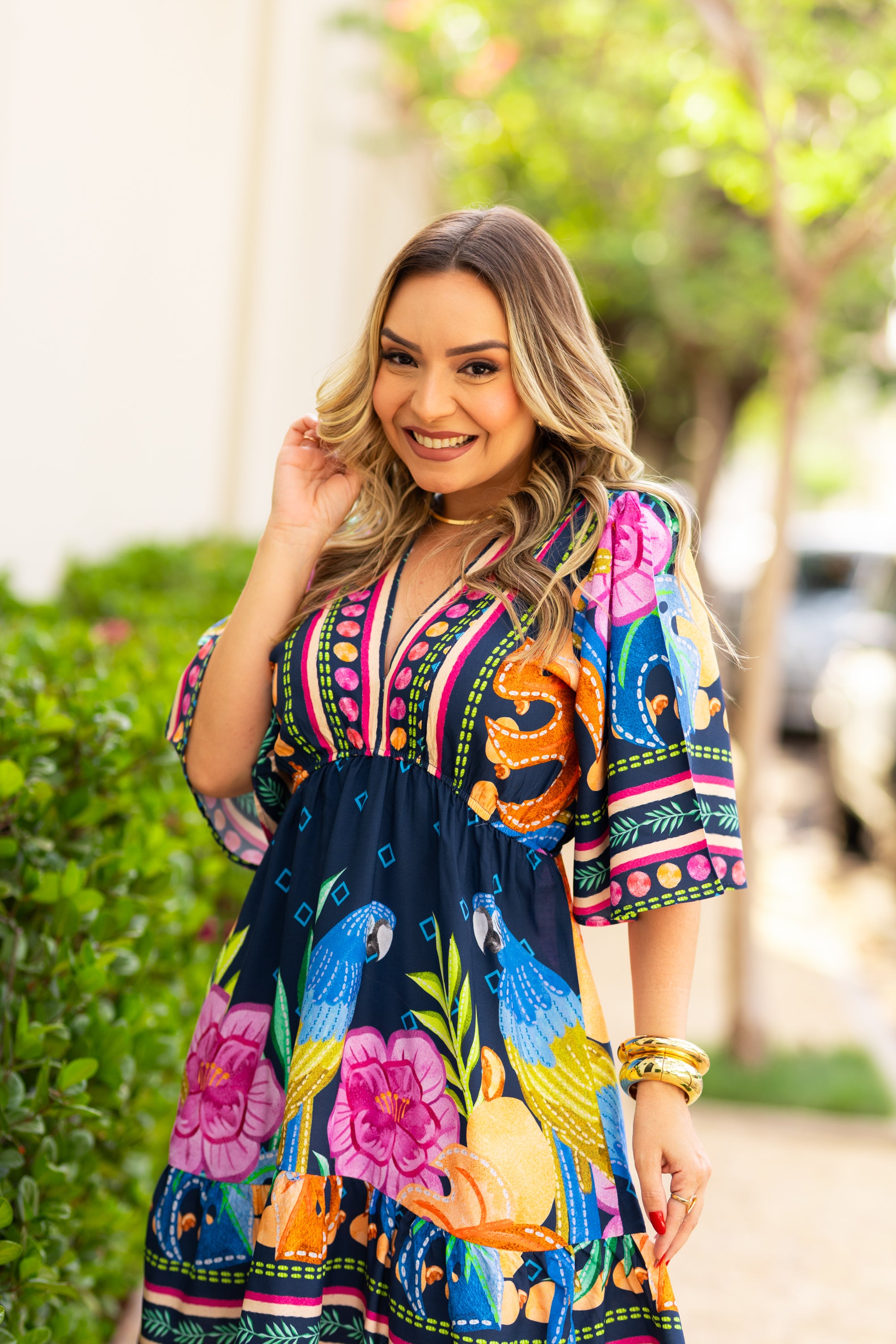 Vestido Tropical Navy