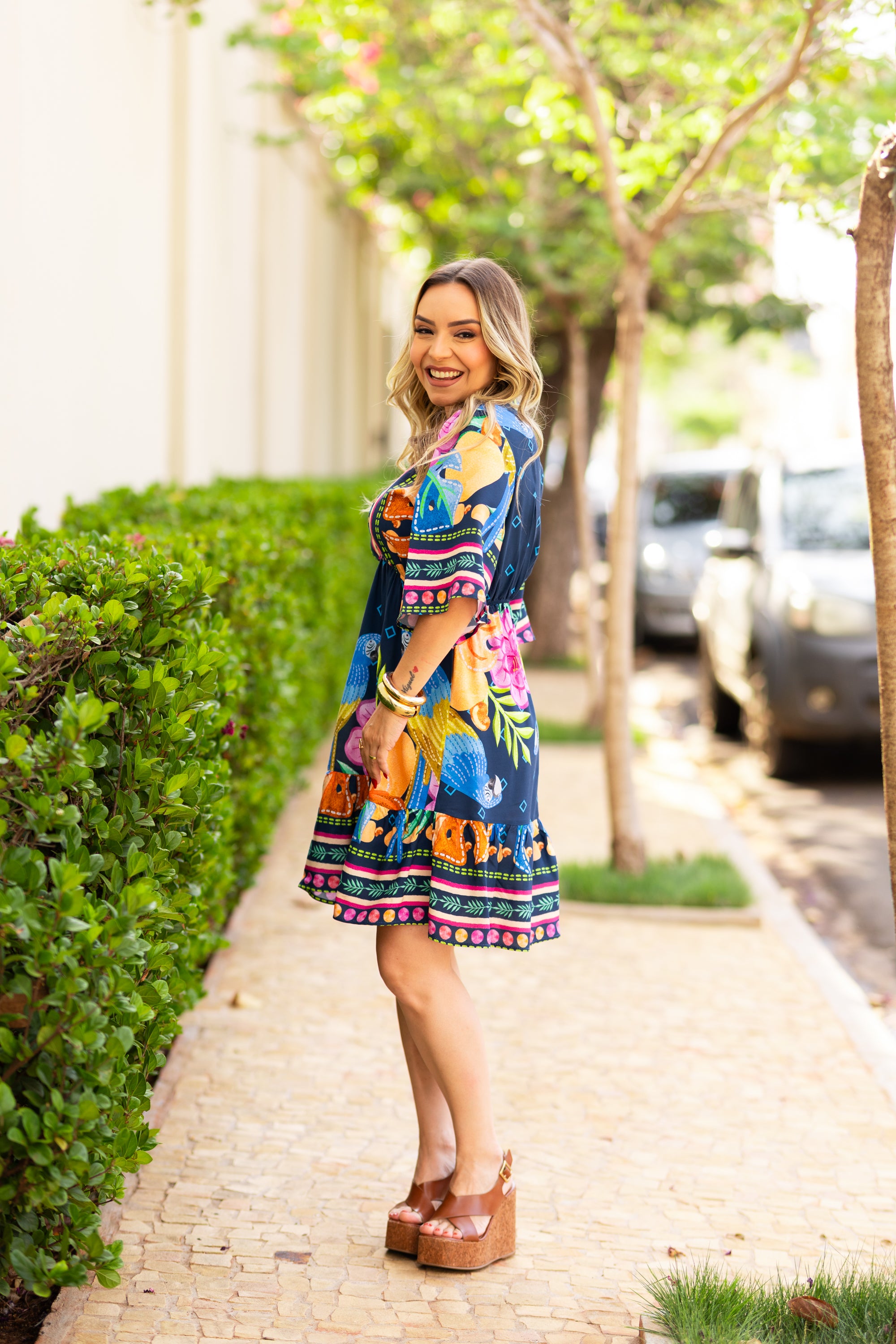 Vestido Tropical Navy