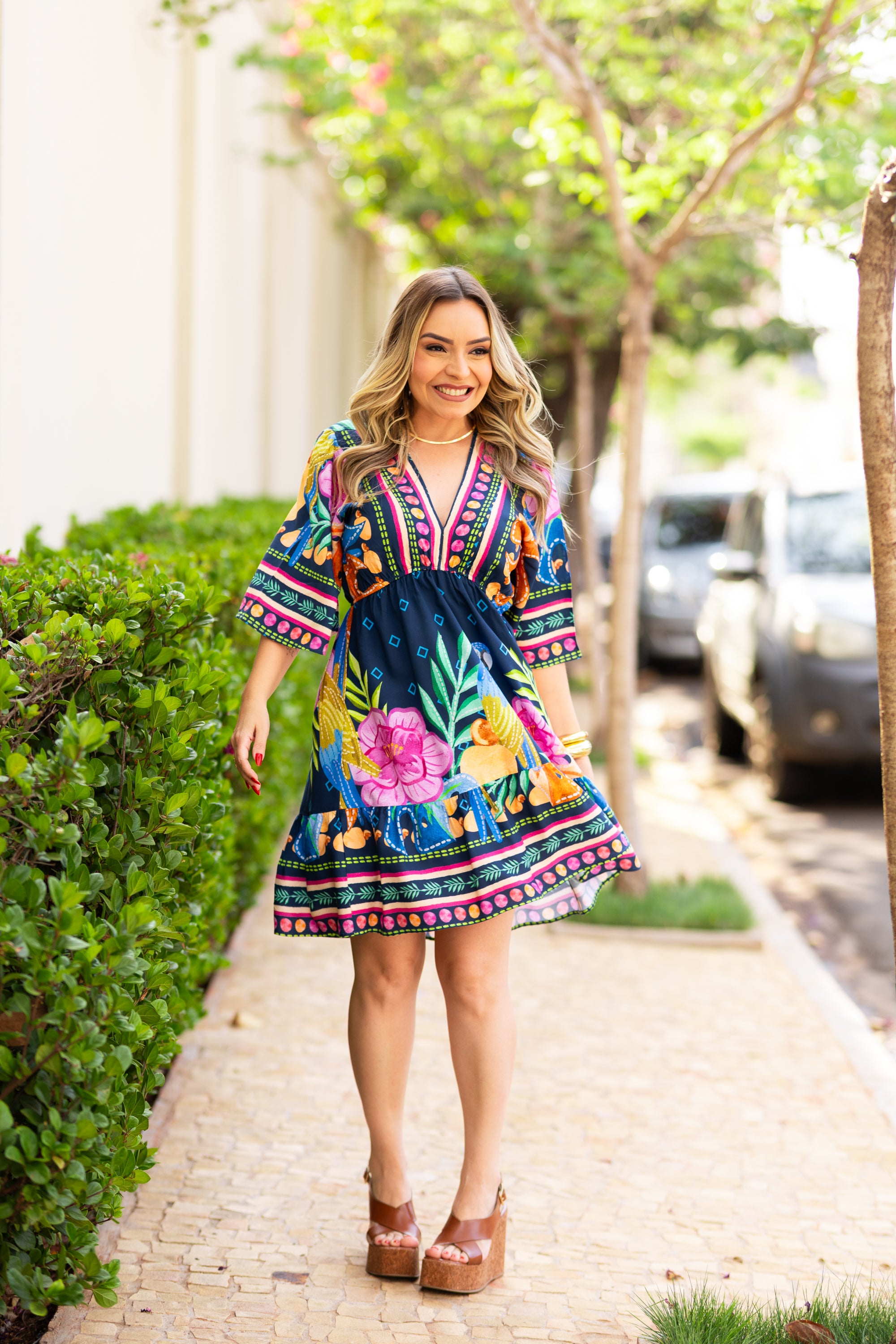 Vestido Tropical Navy