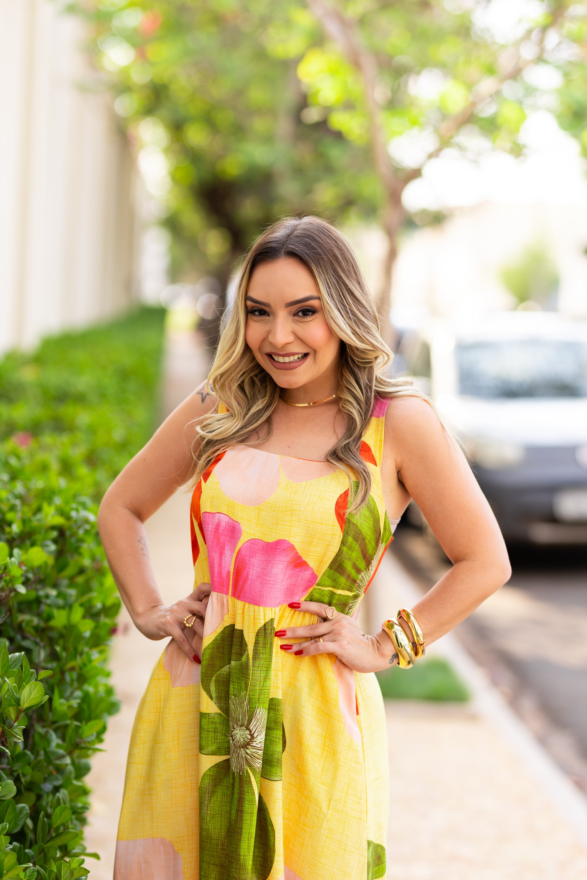 Vestido Longo Floral Sunshine