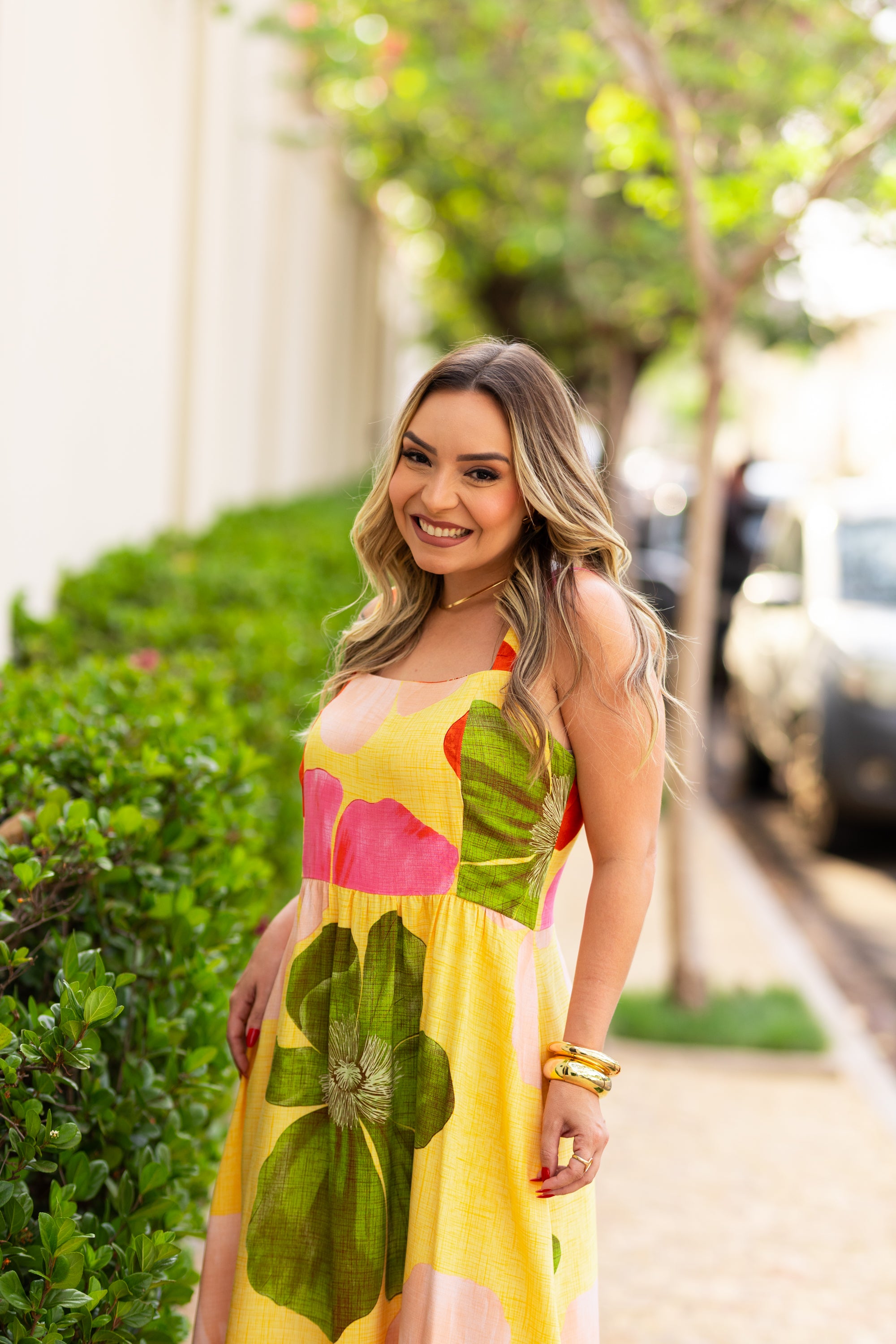 Vestido Longo Floral Sunshine