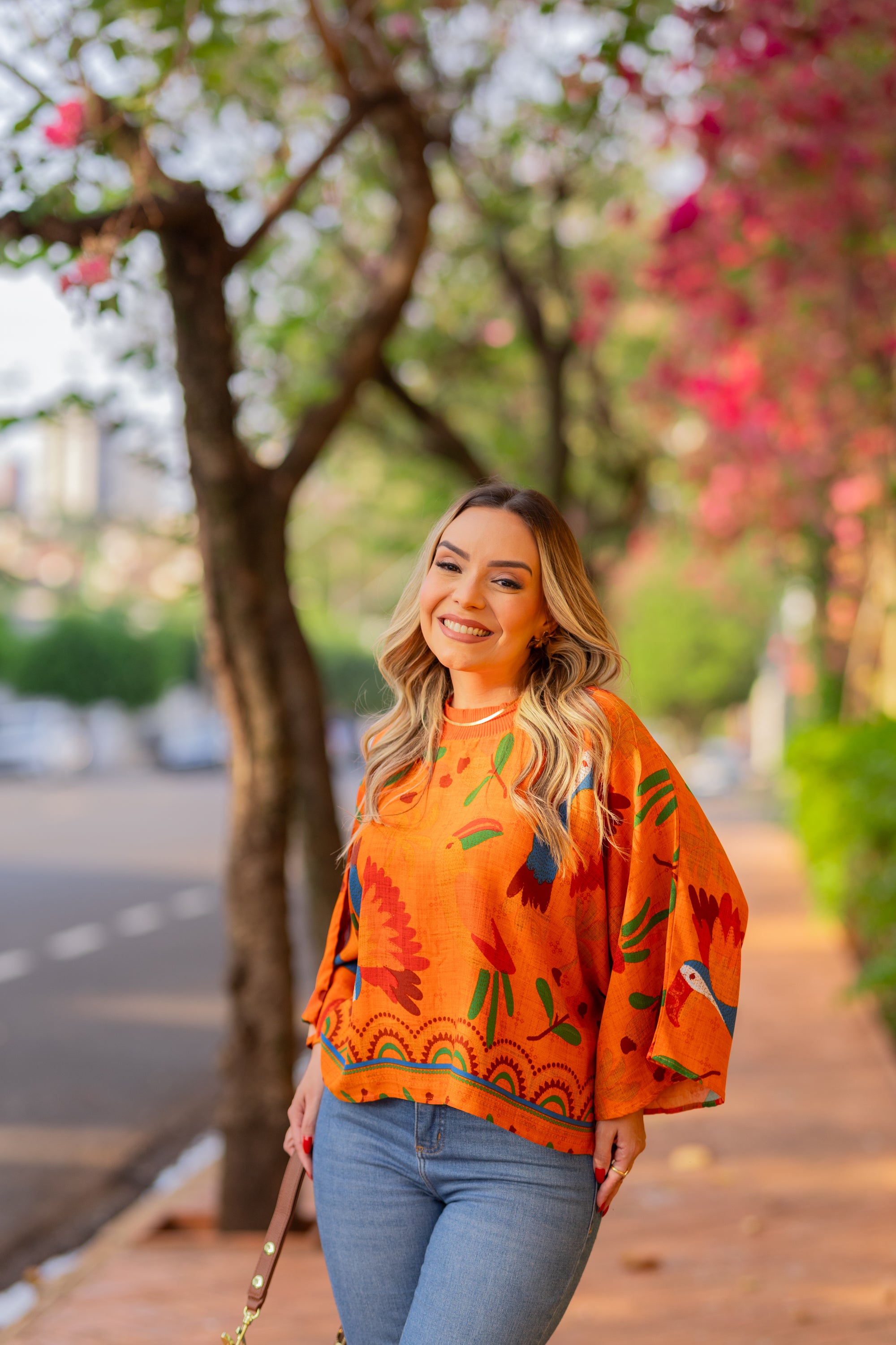 Blusa Estampada Tropical