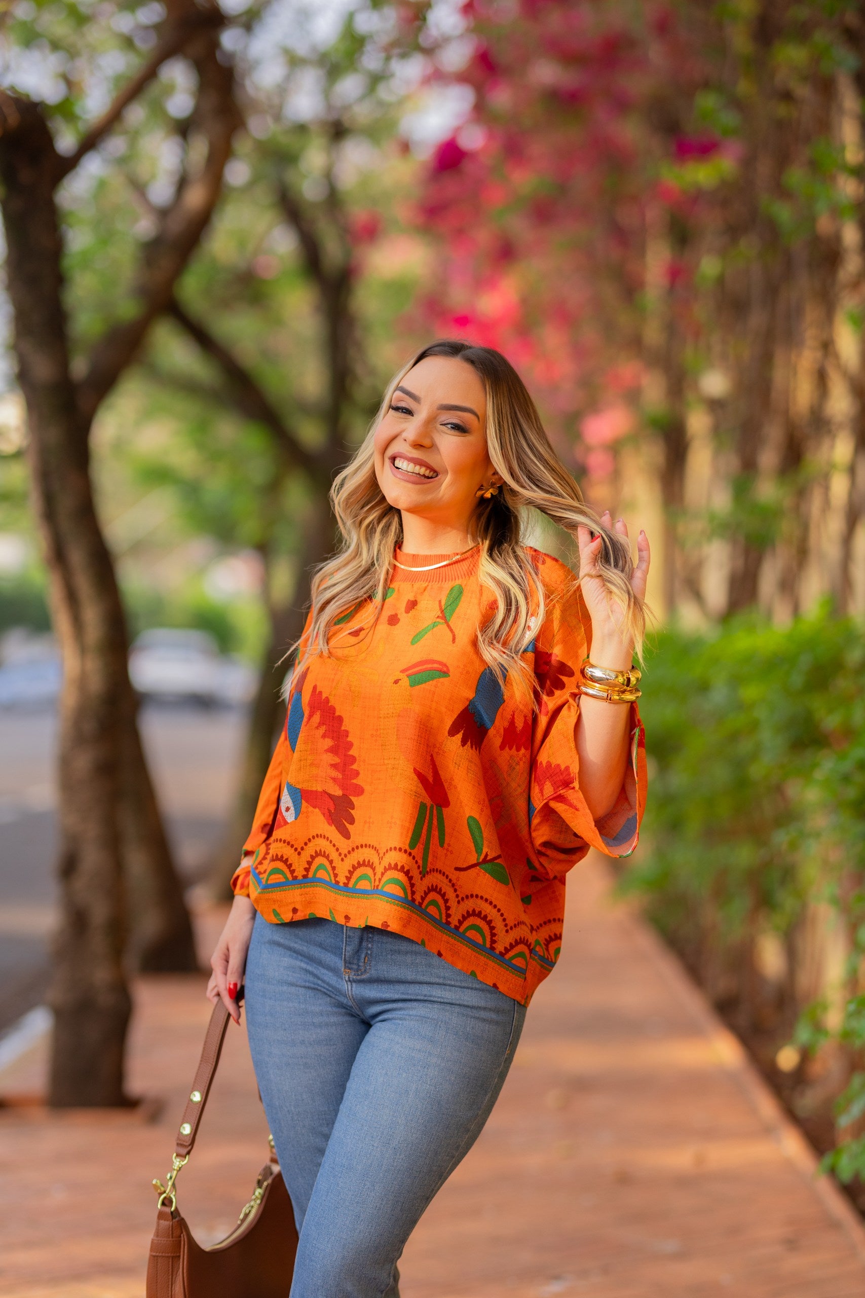 Blusa Estampada Tropical